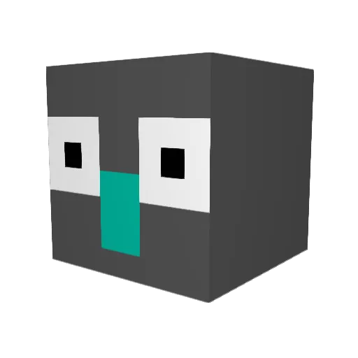 Z8nk Minecraft avatar head, 3D render