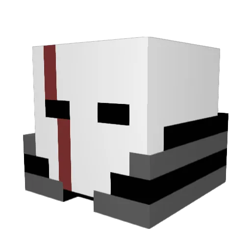 Z9GA Minecraft avatar head, 3D render