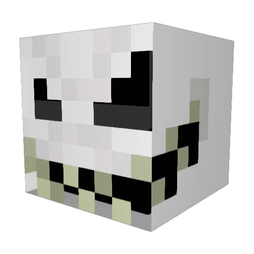 ZA2110 Minecraft avatar head, 3D render