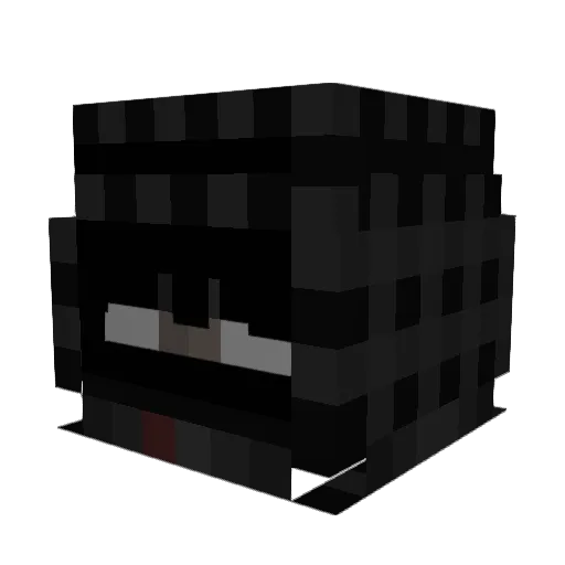 ZAAAH Minecraft avatar head, 3D render
