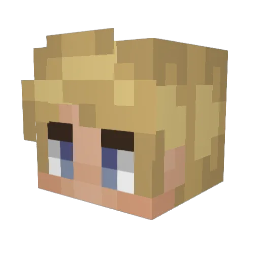 ZAAIT Minecraft avatar head, 3D render