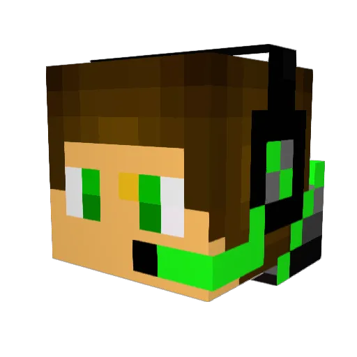 ZACHIplays Minecraft avatar head, 3D render