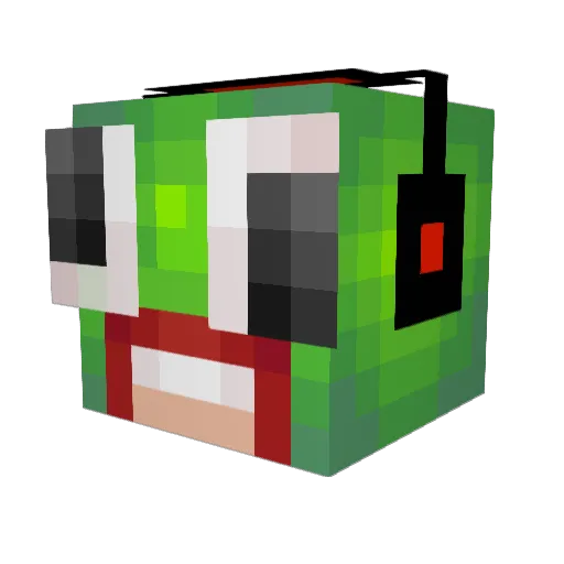 ZACKCENT Minecraft avatar head, 3D render