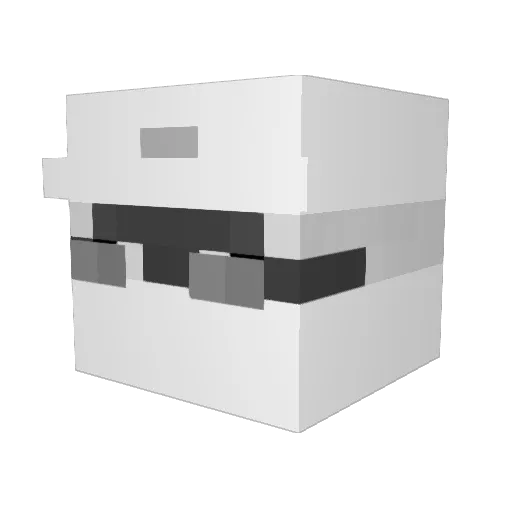 ZACKMDM Minecraft avatar head, 3D render
