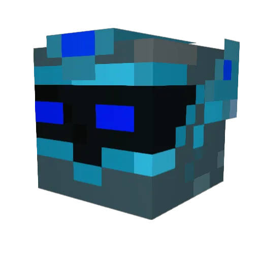 ZACLOT Minecraft avatar head, 3D render