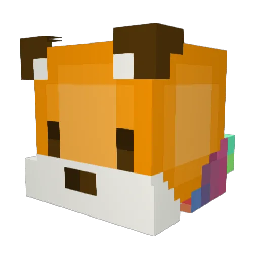 ZADEMC Minecraft avatar head, 3D render