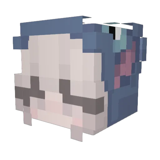 ZAGATKA Minecraft avatar head, 3D render