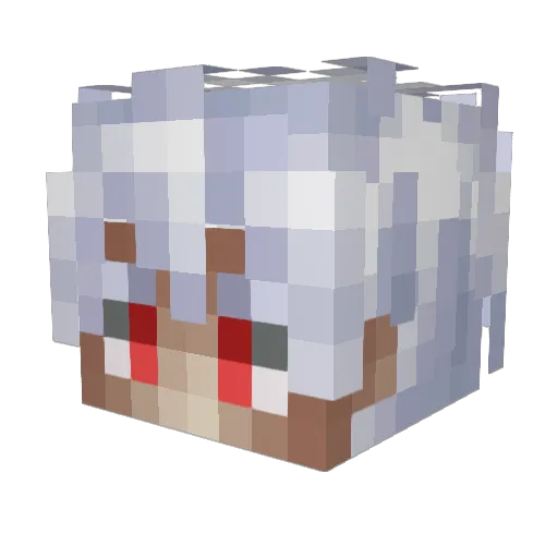 ZAIKRO Minecraft avatar head, 3D render