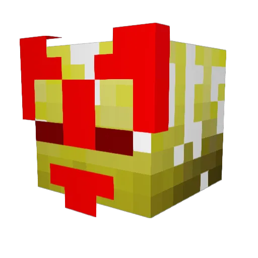 ZAKDJ Minecraft avatar head, 3D render