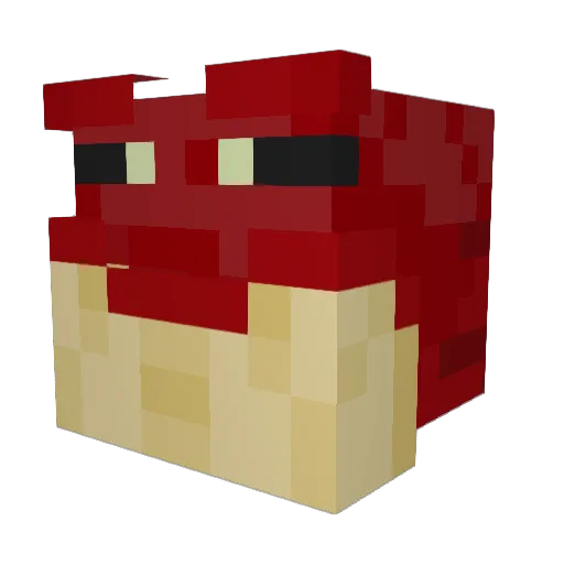 ZAKKONOTE Minecraft avatar head, 3D render