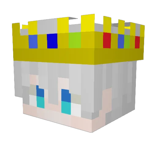 ZAKLH734 Minecraft avatar head, 3D render