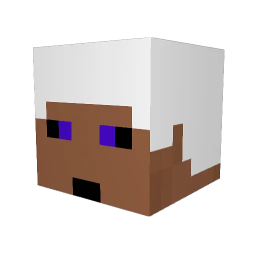 ZAM_7 Minecraft avatar head, 3D render