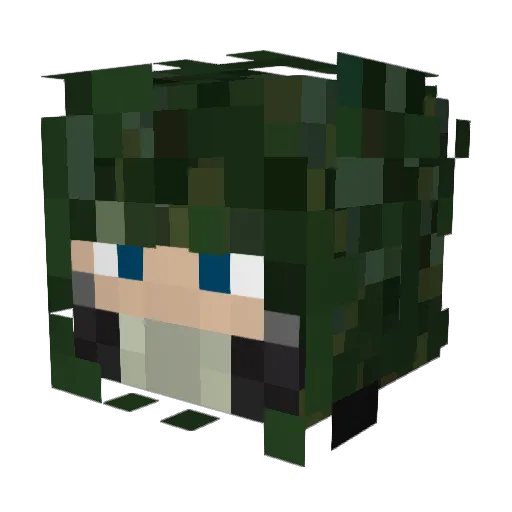 ZANG_07 Minecraft avatar head, 3D render