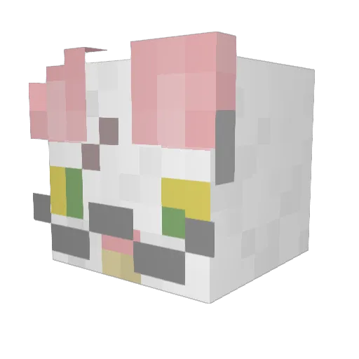 ZANY_PUNK Minecraft avatar head, 3D render