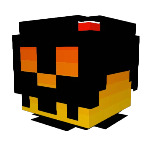 ZAPPO03 Minecraft avatar head, 3D render
