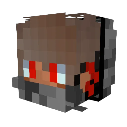 ZAP_GoldDragon Minecraft avatar head, 3D render