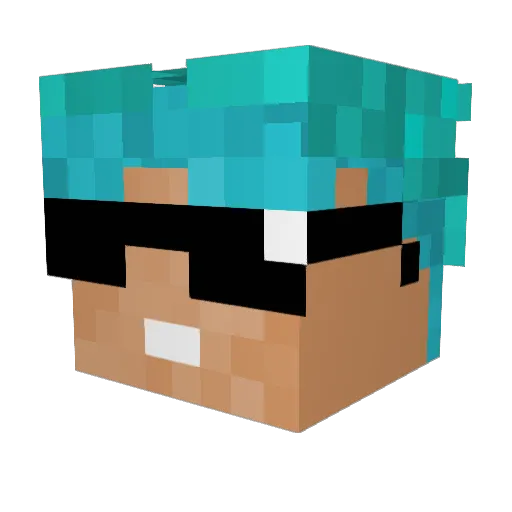 ZARU2K1 Minecraft avatar head, 3D render