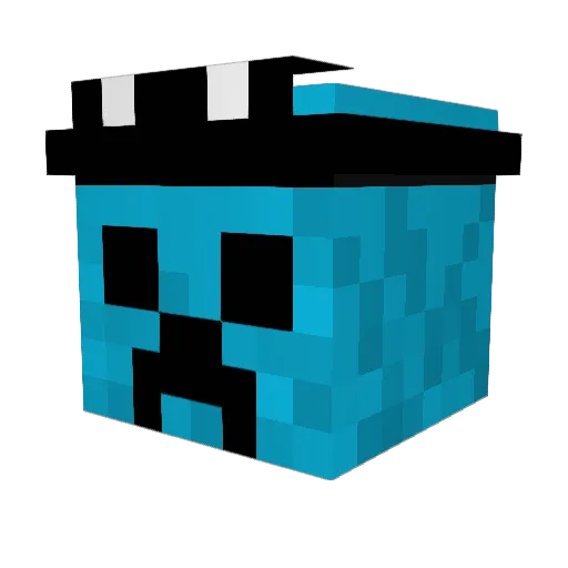 ZAS21 Minecraft avatar head, 3D render