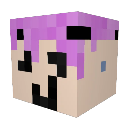 ZAZA7605 Minecraft avatar head, 3D render