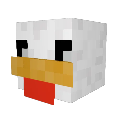 ZAZAZACH Minecraft avatar head, 3D render