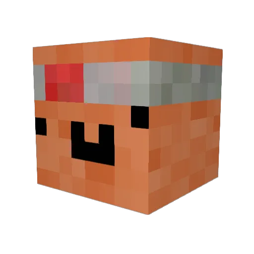ZAZUN4 Minecraft avatar head, 3D render