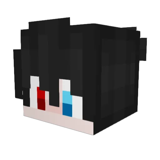 ZArknights Minecraft avatar head, 3D render