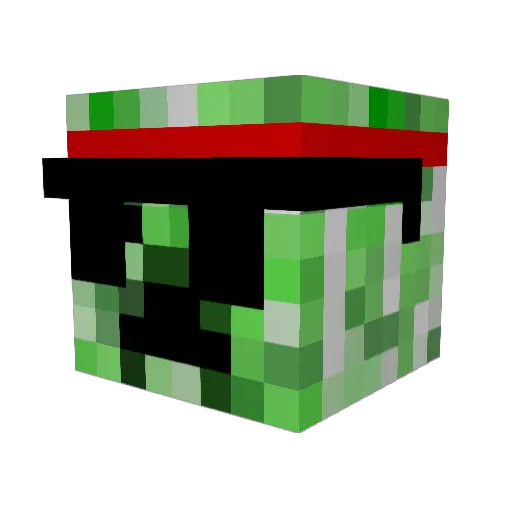 ZBEP Minecraft avatar head, 3D render
