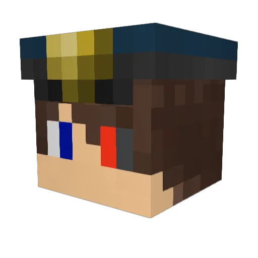 ZBKPhoom Minecraft avatar head, 3D render