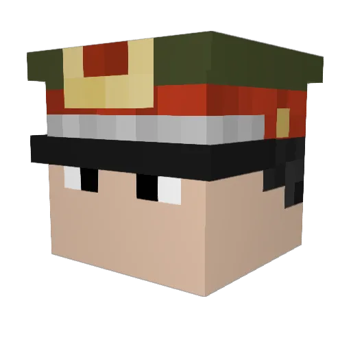 ZBL08 Minecraft avatar head, 3D render