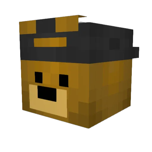 ZBLAQUED Minecraft avatar head, 3D render