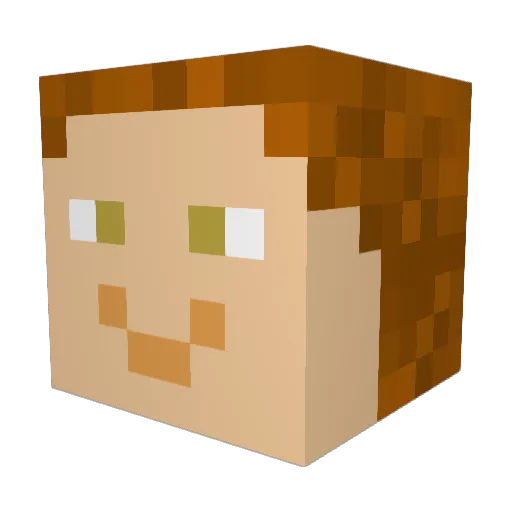 ZBOUBI33 Minecraft avatar head, 3D render