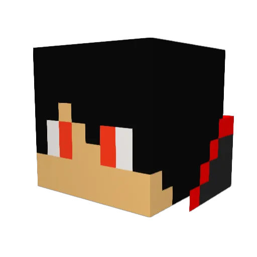 ZBYCHU3000 Minecraft avatar head, 3D render