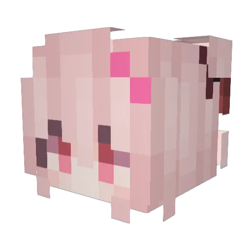 ZBZD Minecraft avatar head, 3D render