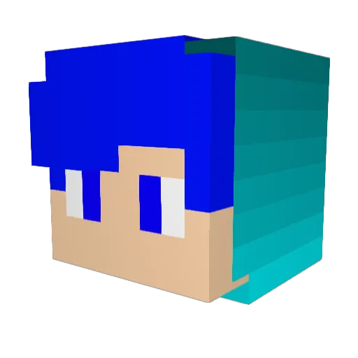 ZBluxZ86 Minecraft avatar head, 3D render