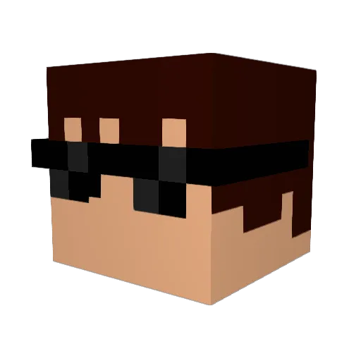 ZCee Minecraft avatar head, 3D render
