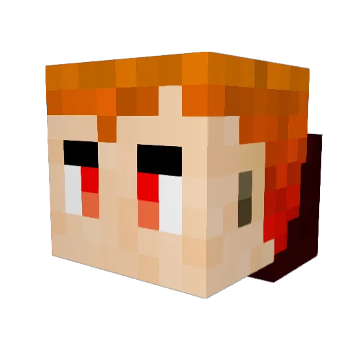 ZCiop Minecraft avatar head, 3D render