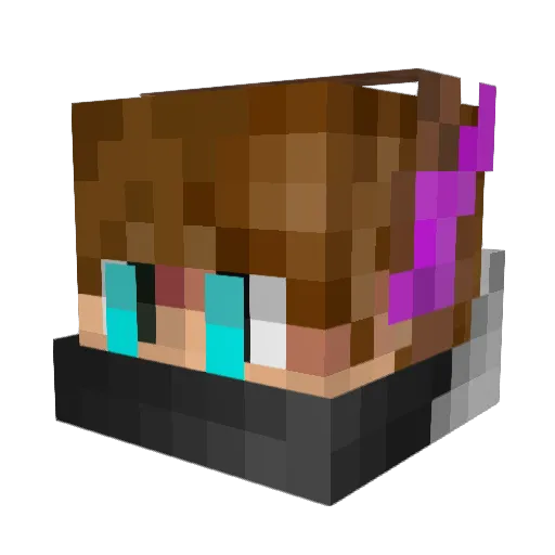 ZD0N Minecraft avatar head, 3D render