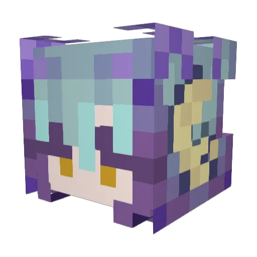 ZD5 Minecraft avatar head, 3D render