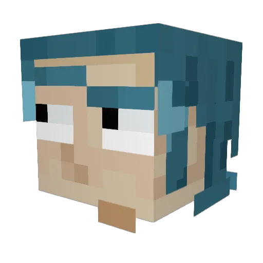 ZDKARL Minecraft avatar head, 3D render