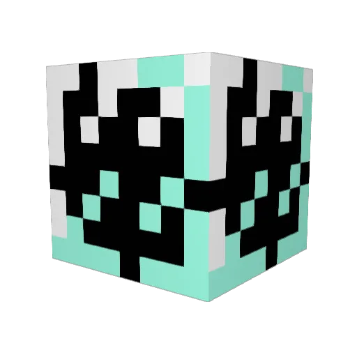 ZDLI1714 Minecraft avatar head, 3D render
