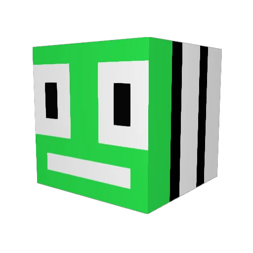 ZDOWNEM Minecraft avatar head, 3D render