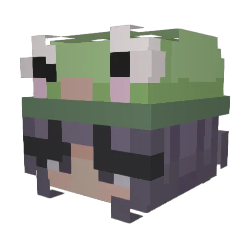 ZDZAZ Minecraft avatar head, 3D render