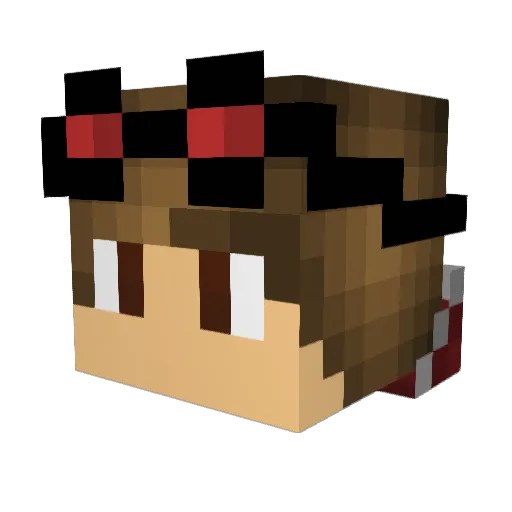 ZDante Minecraft avatar head, 3D render