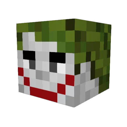 ZDeckerZ Minecraft avatar head, 3D render
