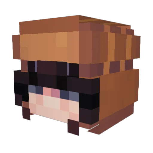 ZDuoduo Minecraft avatar head, 3D render