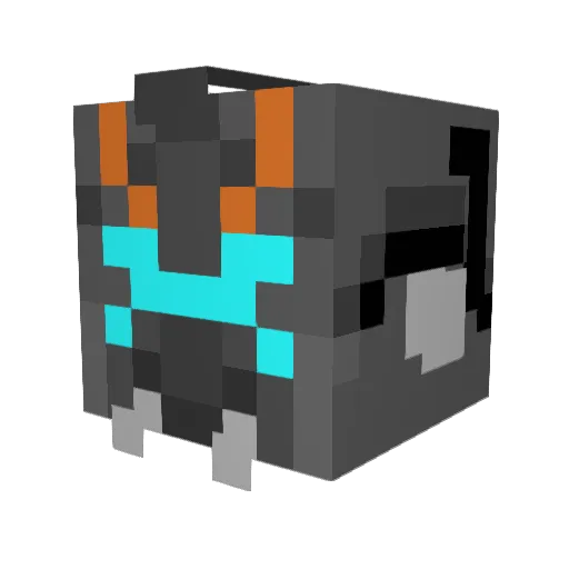 ZE177 Minecraft avatar head, 3D render