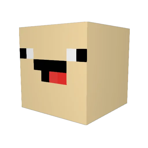 ZE1ger Minecraft avatar head, 3D render