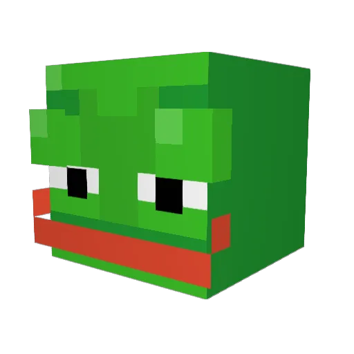ZE4000 Minecraft avatar head, 3D render