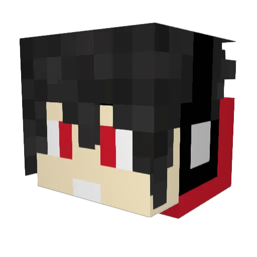 ZE4R Minecraft avatar head, 3D render