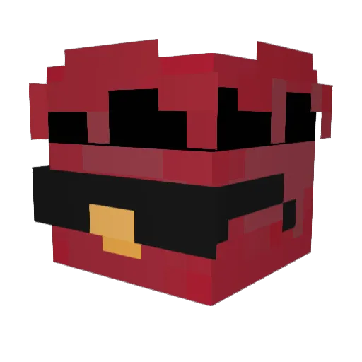 ZECAURUBU0 Minecraft avatar head, 3D render